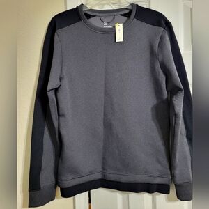 NWT All in Motion Men's Pullover Athletic Sweatshirt w/Hidden Pocket•2Tone•Small